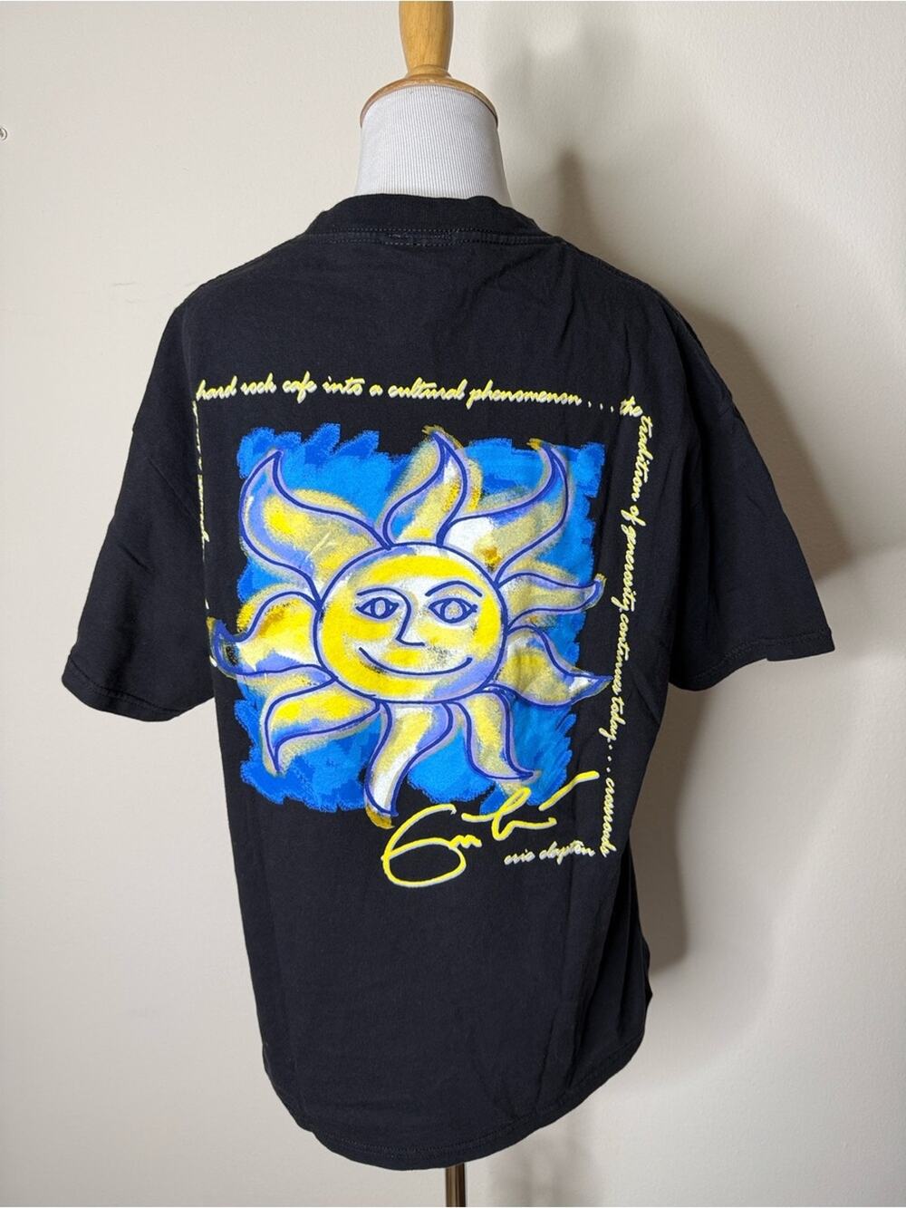 Vintage 2004 Eric Clapton Signature Series Black Hard Rock Cafe Baltimore Tee